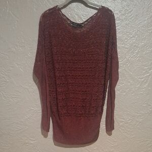 The Limited Burgundy V-Neck Sweater Size L